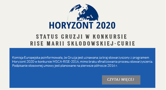 Status Gruzji w konkursie RISE Marii Skłodowskiej-Curie