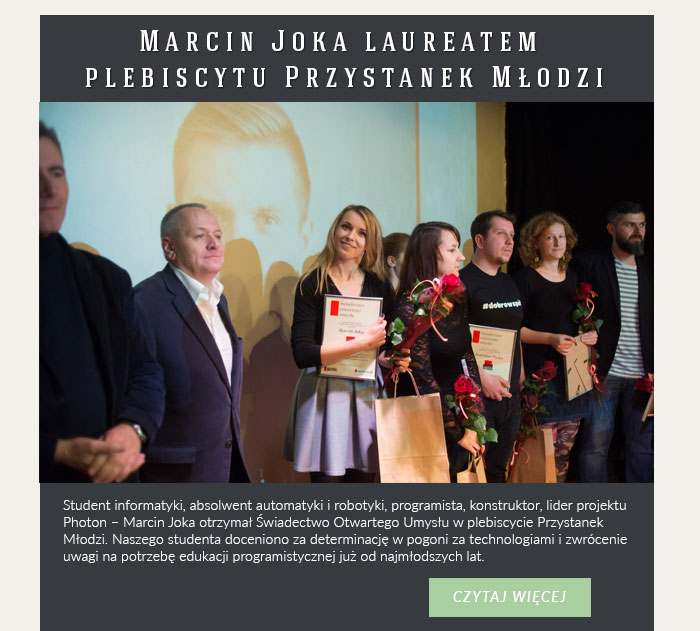 Marcin Joka laureatem plebiscytu Przystanek Młodzi 