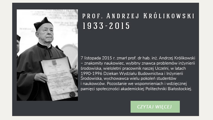 Zmarł prof. Andrzej Królikowski
