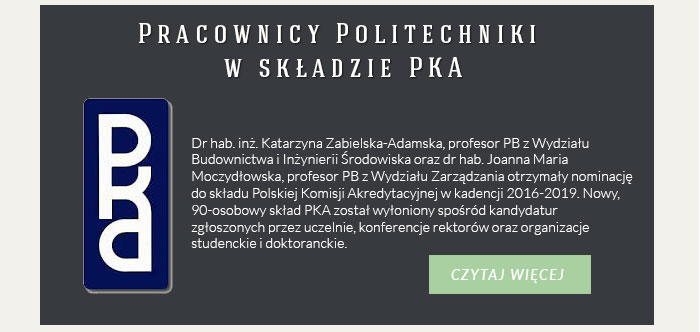 Pracownicy Politechniki w składzie PKA