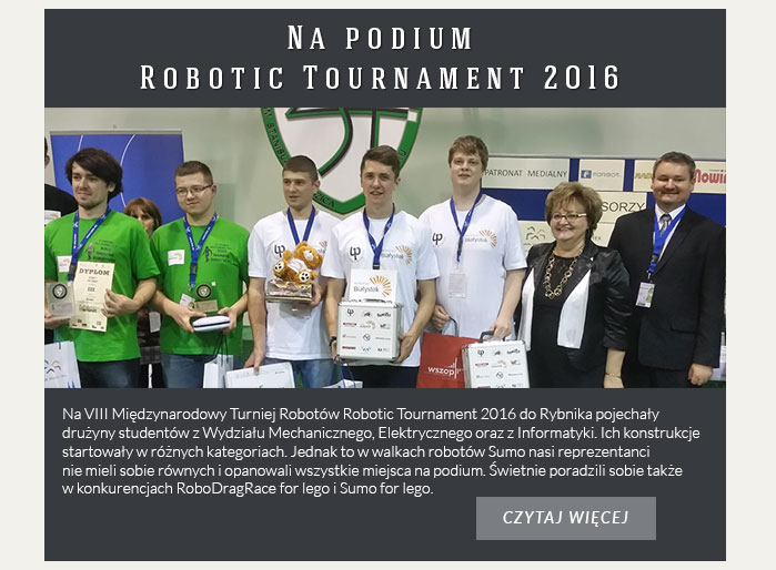 Na podium Robotic Tournament 2016