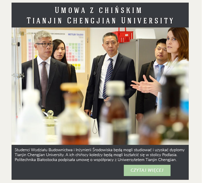 Umowa z chińskim Tianjin Chengjian University