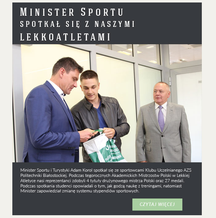 Minister Sportu spotkał się z naszymi lekkoatletami