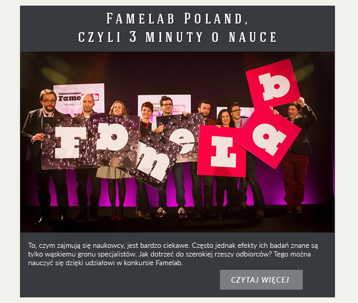 Famelab Poland, czyli 3 minuty o nauce