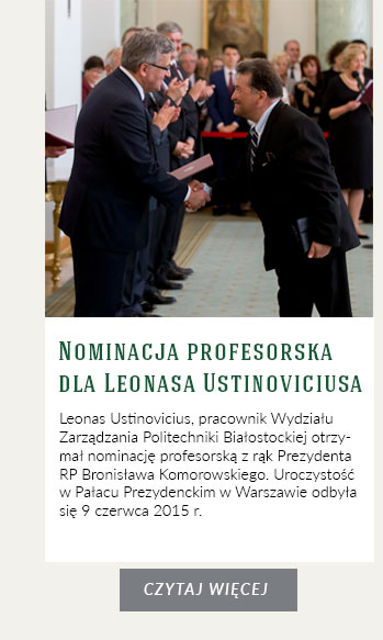 Nominacja profesorska dla Leonasa Ustinoviciusa
