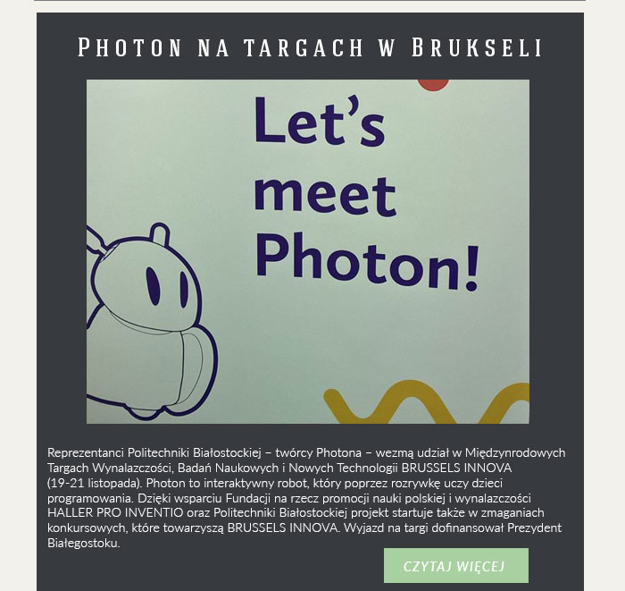 Photon na targach w Brukseli