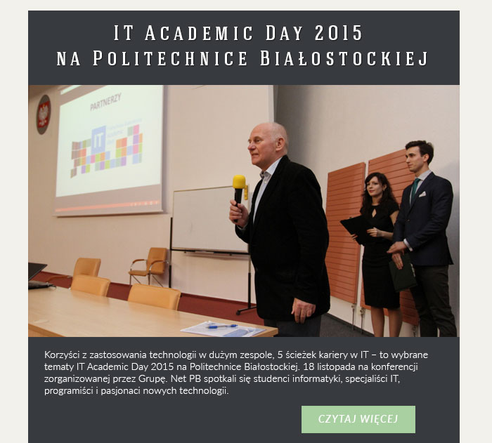 IT Academic Day 2015 na Politechnice Białostockiej