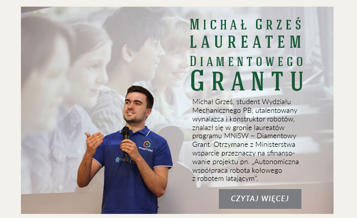 Michał Grześ laureatem Diamentowego Grantu