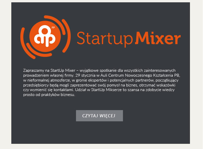 StartUp Mixer – zapraszamy