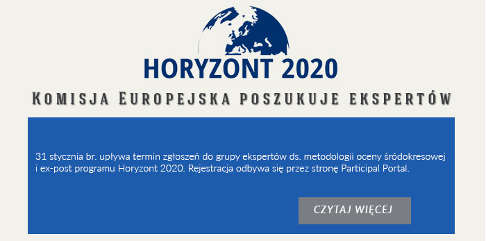 Horyzont 2020-Komisja Europejska poszukuje ekspertów