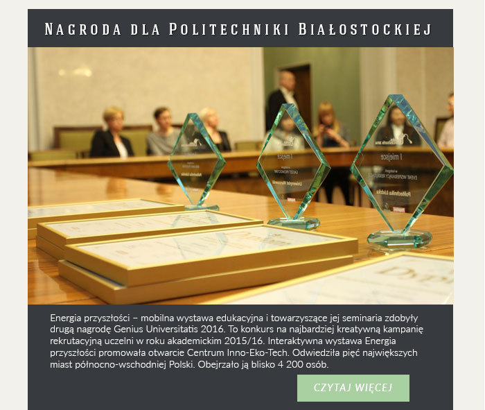 Nagroda dla Politechniki Białostockiej