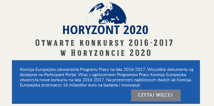 Otwarte konkursy 2016-2017 w Horyzoncie 2020