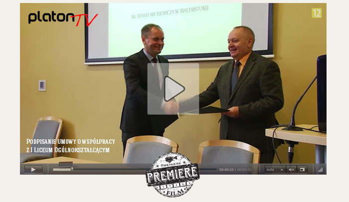 I Liceum Ogólnokształcące w Białymstoku i Politechnika Białostocka podpisują umowę o współpracy