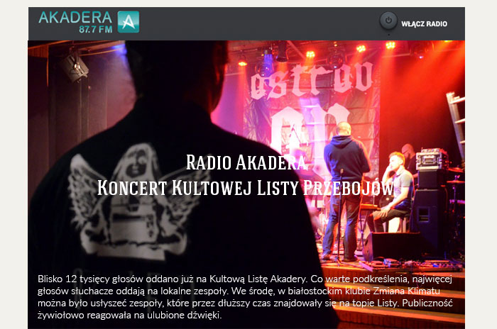 Radio Akadera – Koncert Kultowej Listy Przebojów